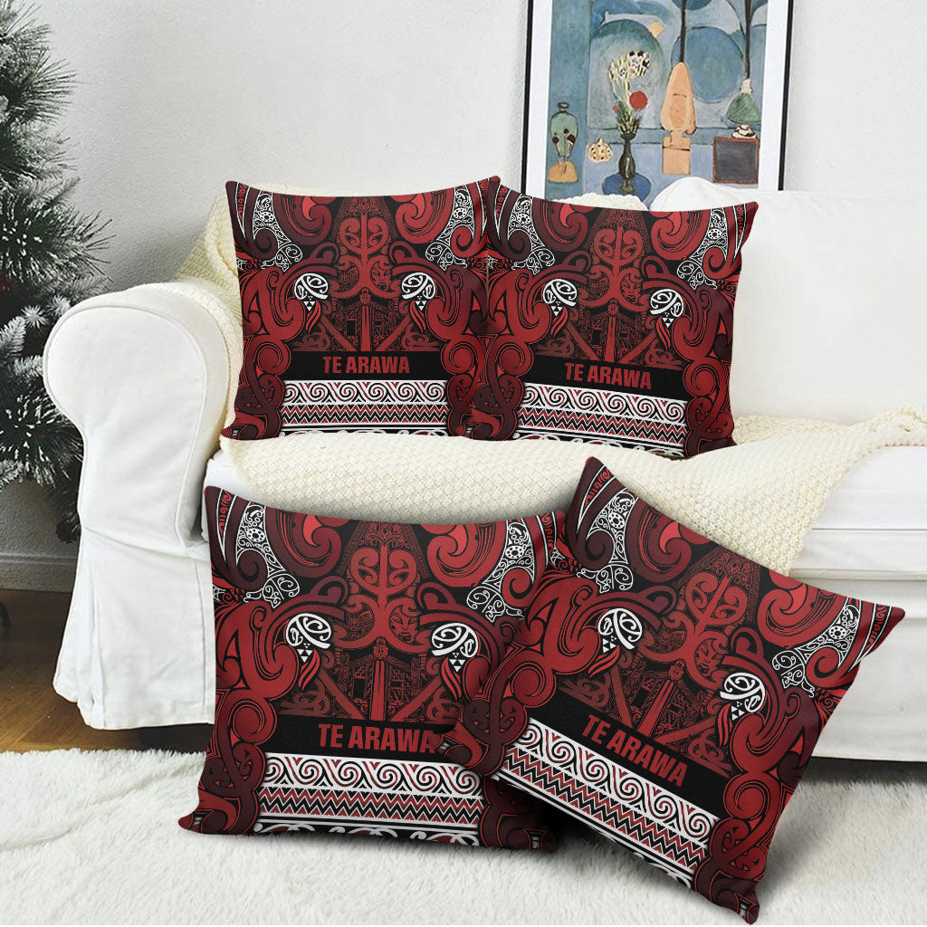 Aotearoa Iwi Te Arawa Pillow Cover Maori Wharenui House Tribal Pattern LT9 - Polynesian Pride