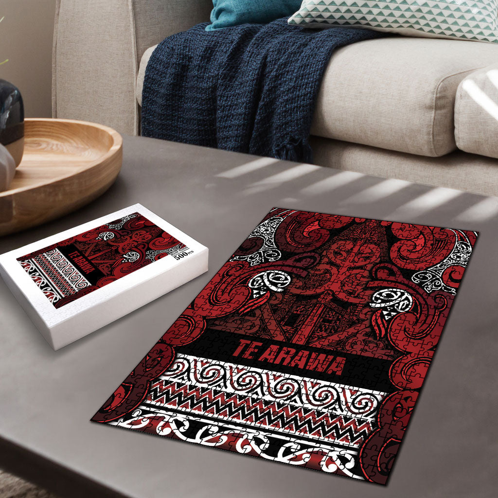 Aotearoa Iwi Te Arawa Puzzle Maori Wharenui House Tribal Pattern LT9 - Polynesian Pride
