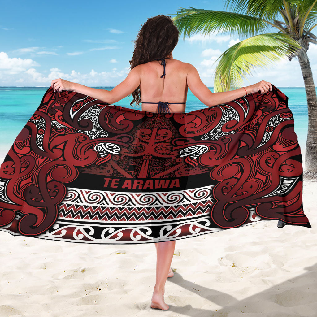 Aotearoa Iwi Te Arawa Sarong Maori Wharenui House Tribal Pattern LT9 - Polynesian Pride