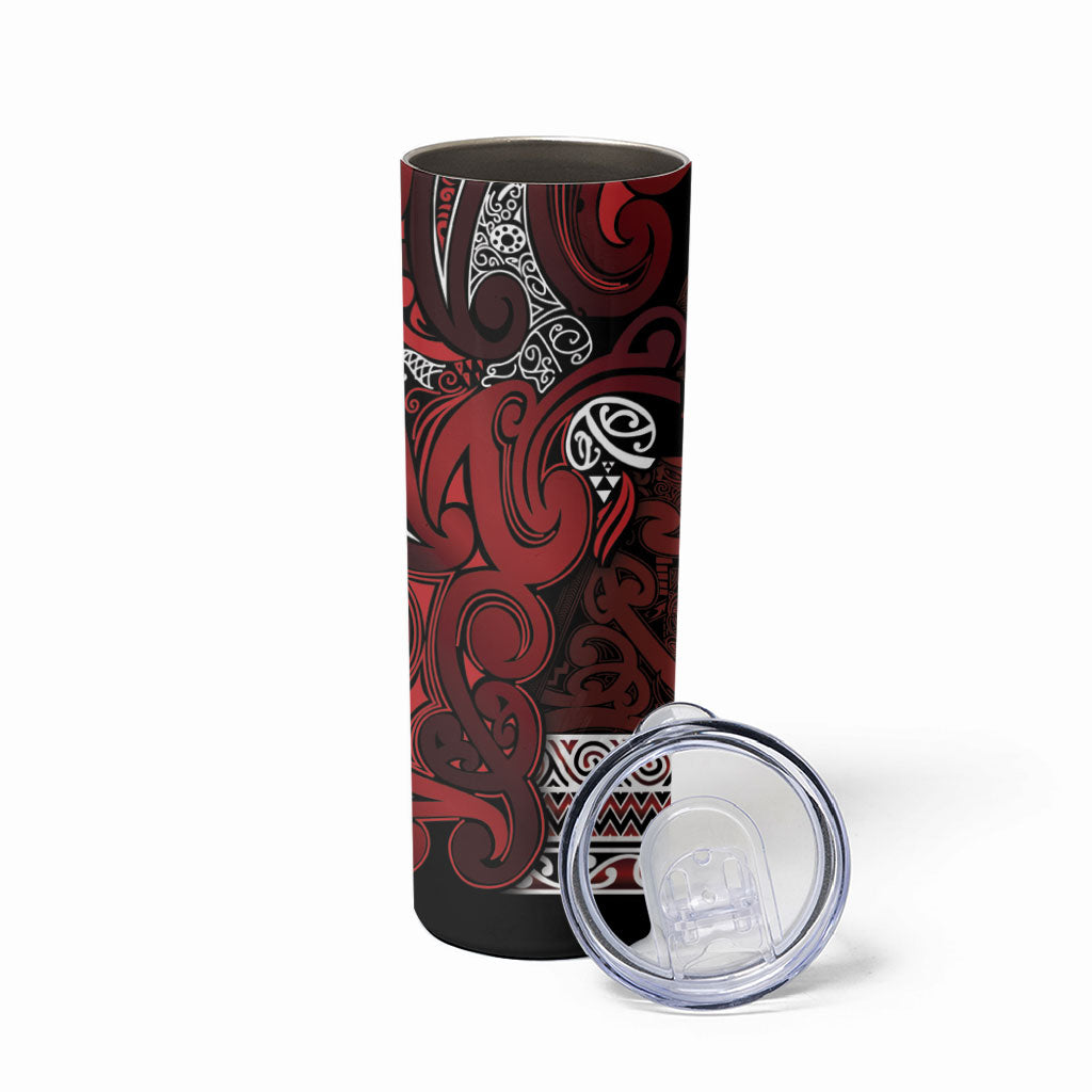 Aotearoa Iwi Te Arawa Skinny Tumbler Maori Wharenui House Tribal Pattern LT9 - Polynesian Pride