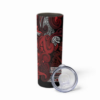Aotearoa Iwi Te Arawa Skinny Tumbler Maori Wharenui House Tribal Pattern LT9 - Polynesian Pride