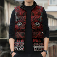 Aotearoa Iwi Te Arawa Sleeveless Puffer Jacket Maori Wharenui House Tribal Pattern LT9 - Polynesian Pride