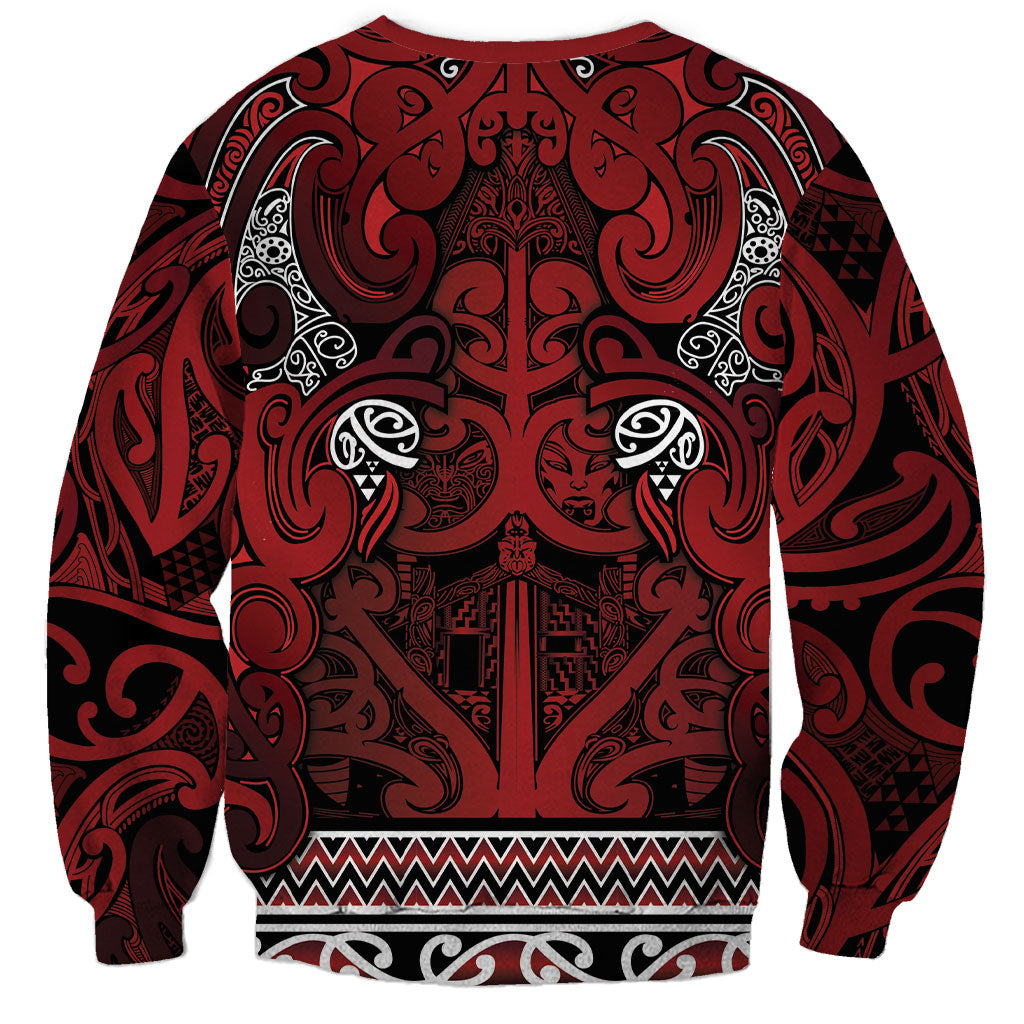 Aotearoa Iwi Te Arawa Sweatshirt Maori Wharenui House Tribal Pattern LT9 - Polynesian Pride