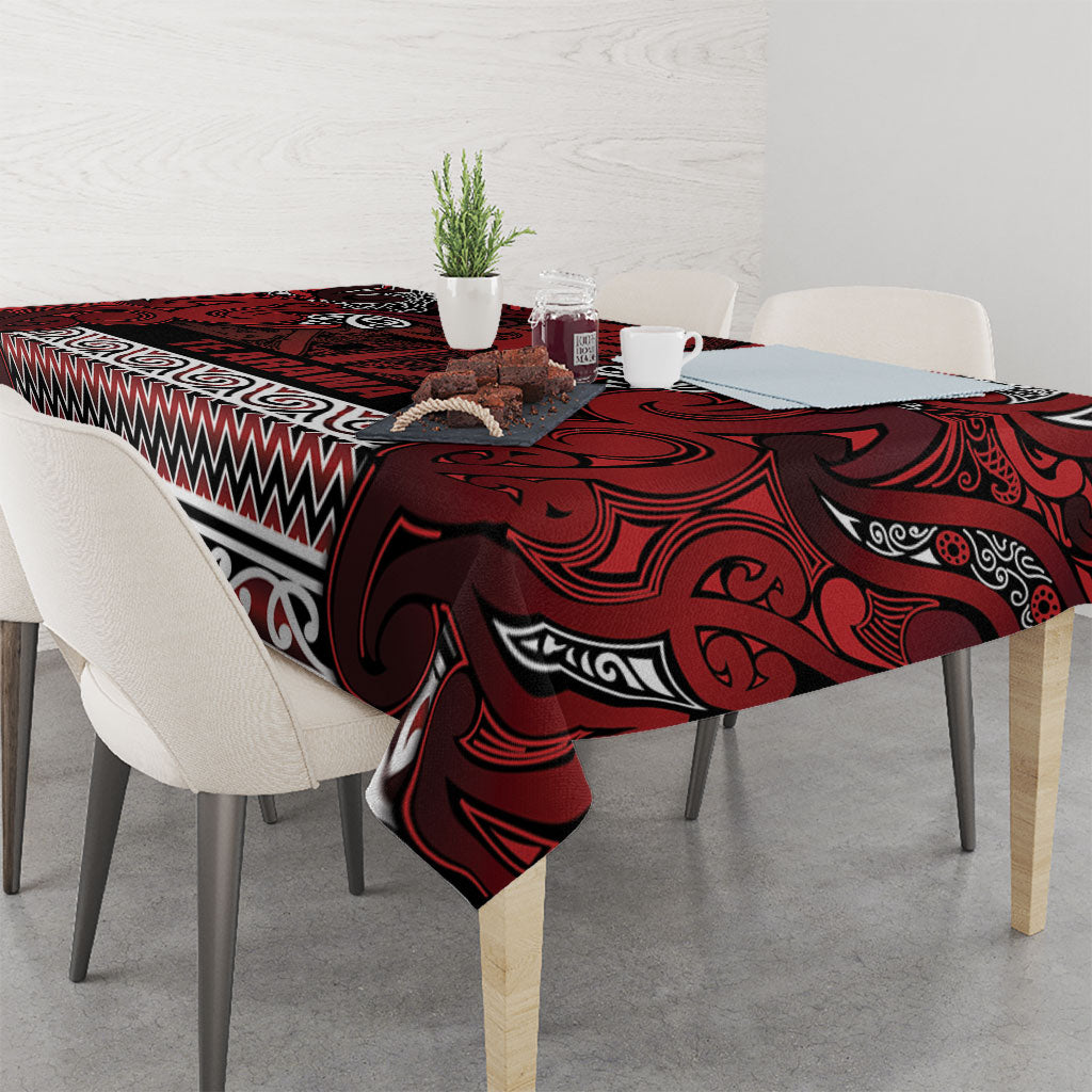 Aotearoa Iwi Te Arawa Tablecloth Maori Wharenui House Tribal Pattern LT9 - Polynesian Pride