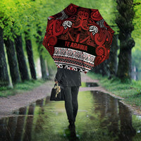 Aotearoa Iwi Te Arawa Umbrella Maori Wharenui House Tribal Pattern LT9 - Polynesian Pride