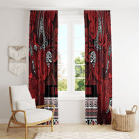Aotearoa Iwi Te Arawa Window Curtain Maori Wharenui House Tribal Pattern LT9 - Polynesian Pride