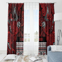 Aotearoa Iwi Te Arawa Window Curtain Maori Wharenui House Tribal Pattern LT9 - Polynesian Pride