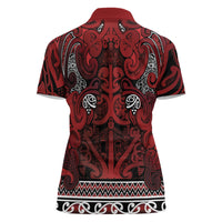 Aotearoa Iwi Te Arawa Women Polo Shirt Maori Wharenui House Tribal Pattern LT9 - Polynesian Pride