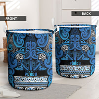 Aotearoa Iwi Ngati Porou Laundry Basket Maori Wharenui House Tribal Pattern LT9 - Polynesian Pride