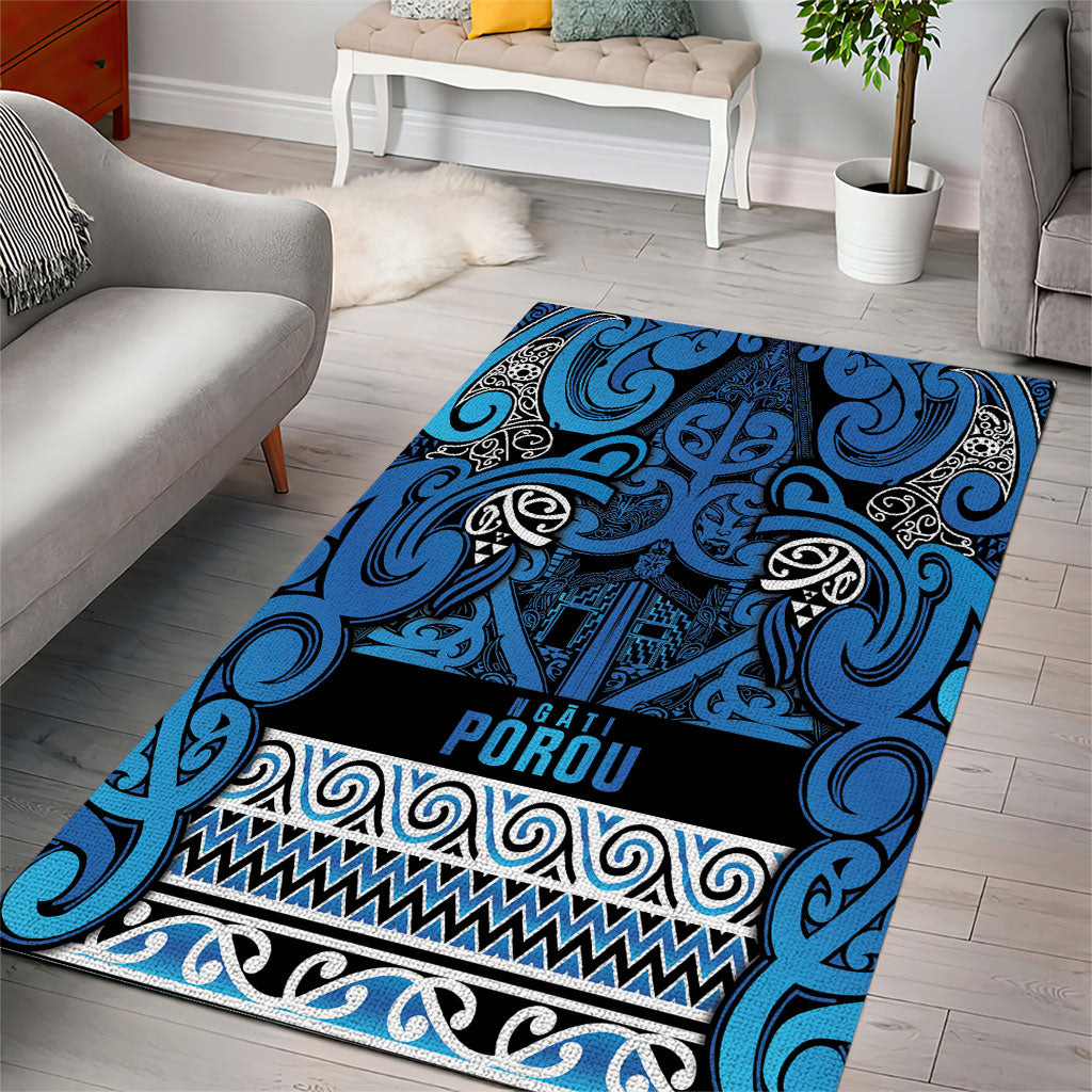 Aotearoa Iwi Ngati Porou Area Rug Maori Wharenui House Tribal Pattern LT9 - Polynesian Pride