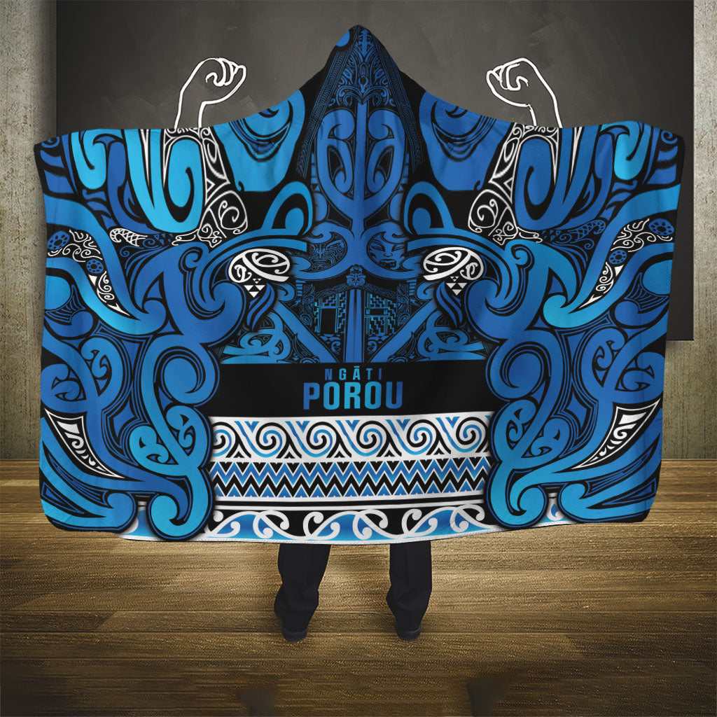 Aotearoa Iwi Ngati Porou Hooded Blanket Maori Wharenui House Tribal Pattern LT9 - Polynesian Pride