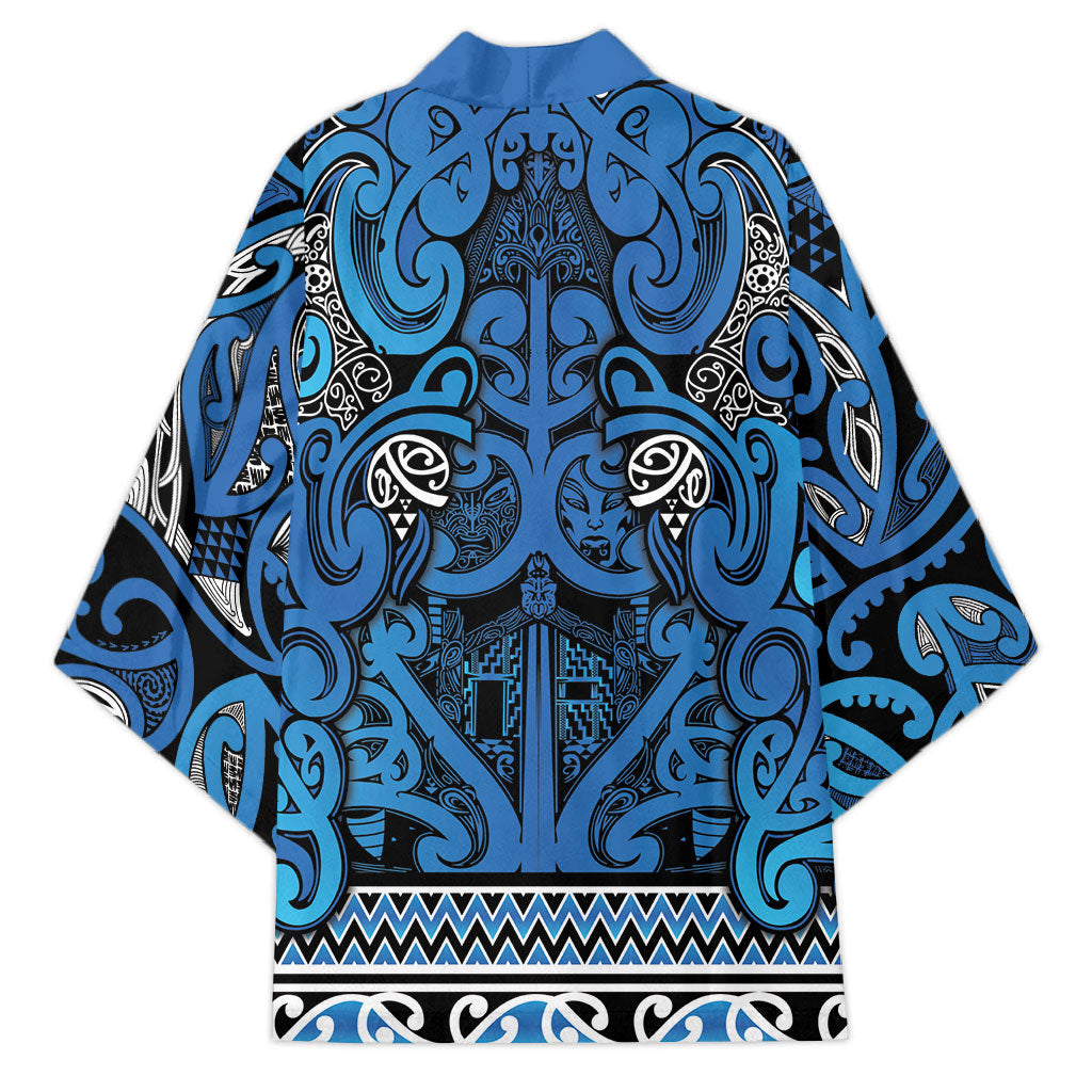 Aotearoa Iwi Ngati Porou Kimono Maori Wharenui House Tribal Pattern LT9 - Polynesian Pride