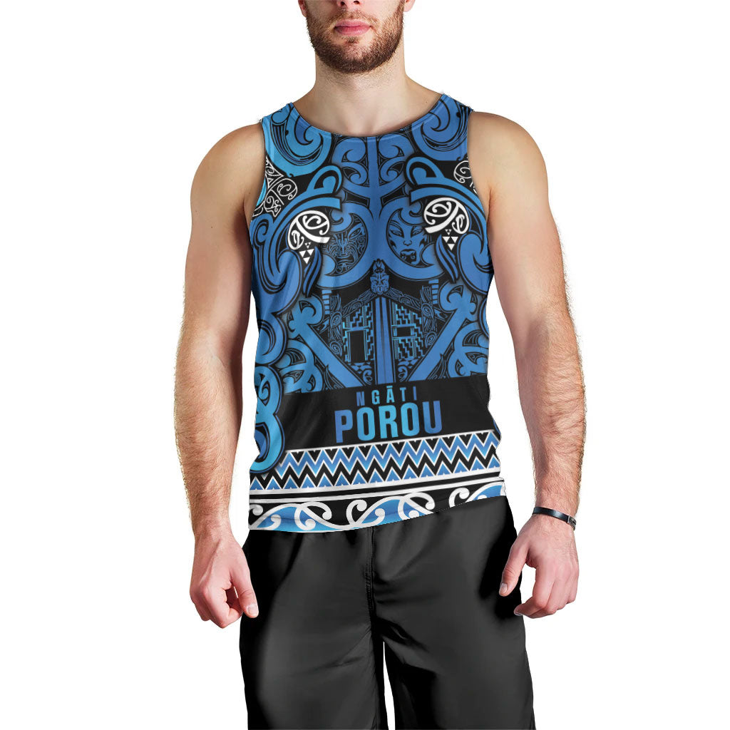 Aotearoa Iwi Ngati Porou Men Tank Top Maori Wharenui House Tribal Pattern LT9 - Polynesian Pride