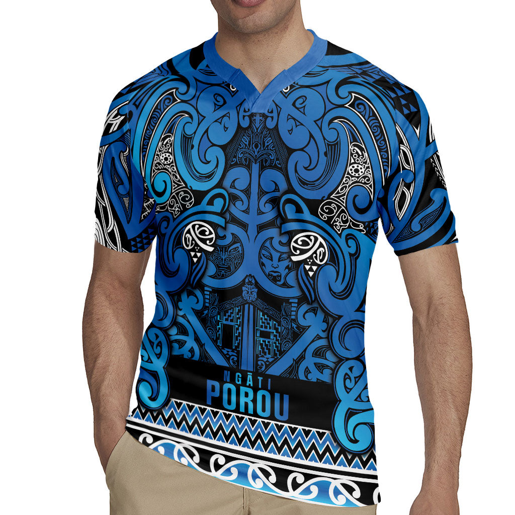 Aotearoa Iwi Ngati Porou Rugby Jersey Maori Wharenui House Tribal Pattern LT9 - Polynesian Pride