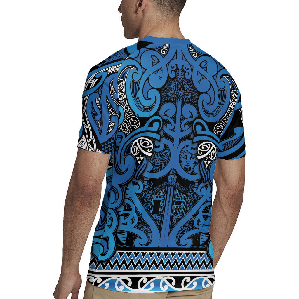 Aotearoa Iwi Ngati Porou Rugby Jersey Maori Wharenui House Tribal Pattern LT9 - Polynesian Pride
