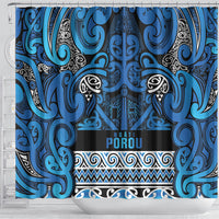 Aotearoa Iwi Ngati Porou Shower Curtain Maori Wharenui House Tribal Pattern LT9 - Polynesian Pride