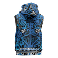 Aotearoa Iwi Ngati Porou Sleeveless Zip Hoodie Maori Wharenui House Tribal Pattern LT9 - Polynesian Pride