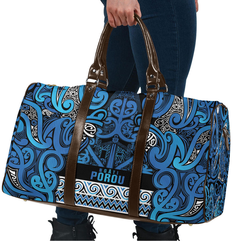 Aotearoa Iwi Ngati Porou Travel Bag Maori Wharenui House Tribal Pattern LT9 - Polynesian Pride