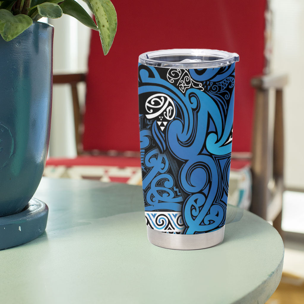 Aotearoa Iwi Ngati Porou Tumbler Cup Maori Wharenui House Tribal Pattern LT9 - Polynesian Pride