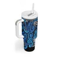 Aotearoa Iwi Ngati Porou Tumbler With Handle Maori Wharenui House Tribal Pattern LT9 - Polynesian Pride