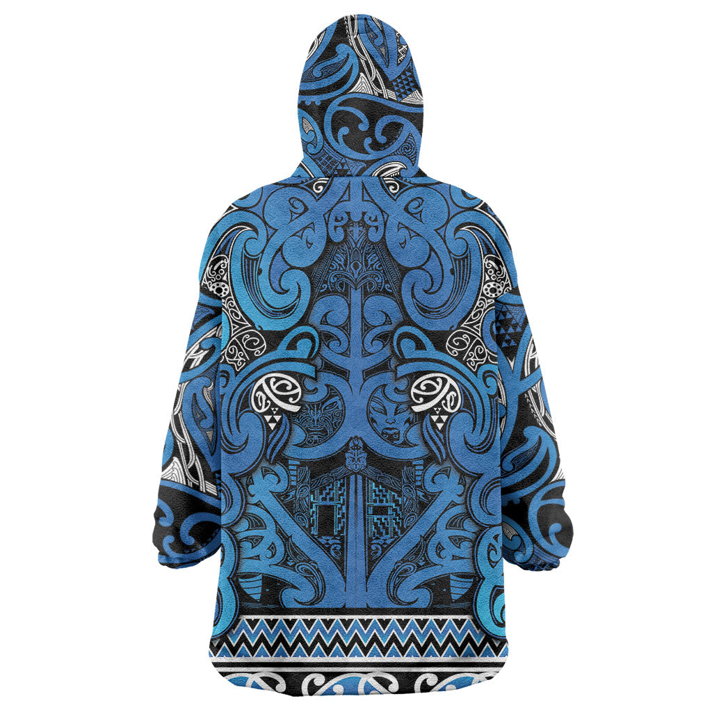 Aotearoa Iwi Ngati Porou Wearable Blanket Hoodie Maori Wharenui House Tribal Pattern LT9 - Polynesian Pride