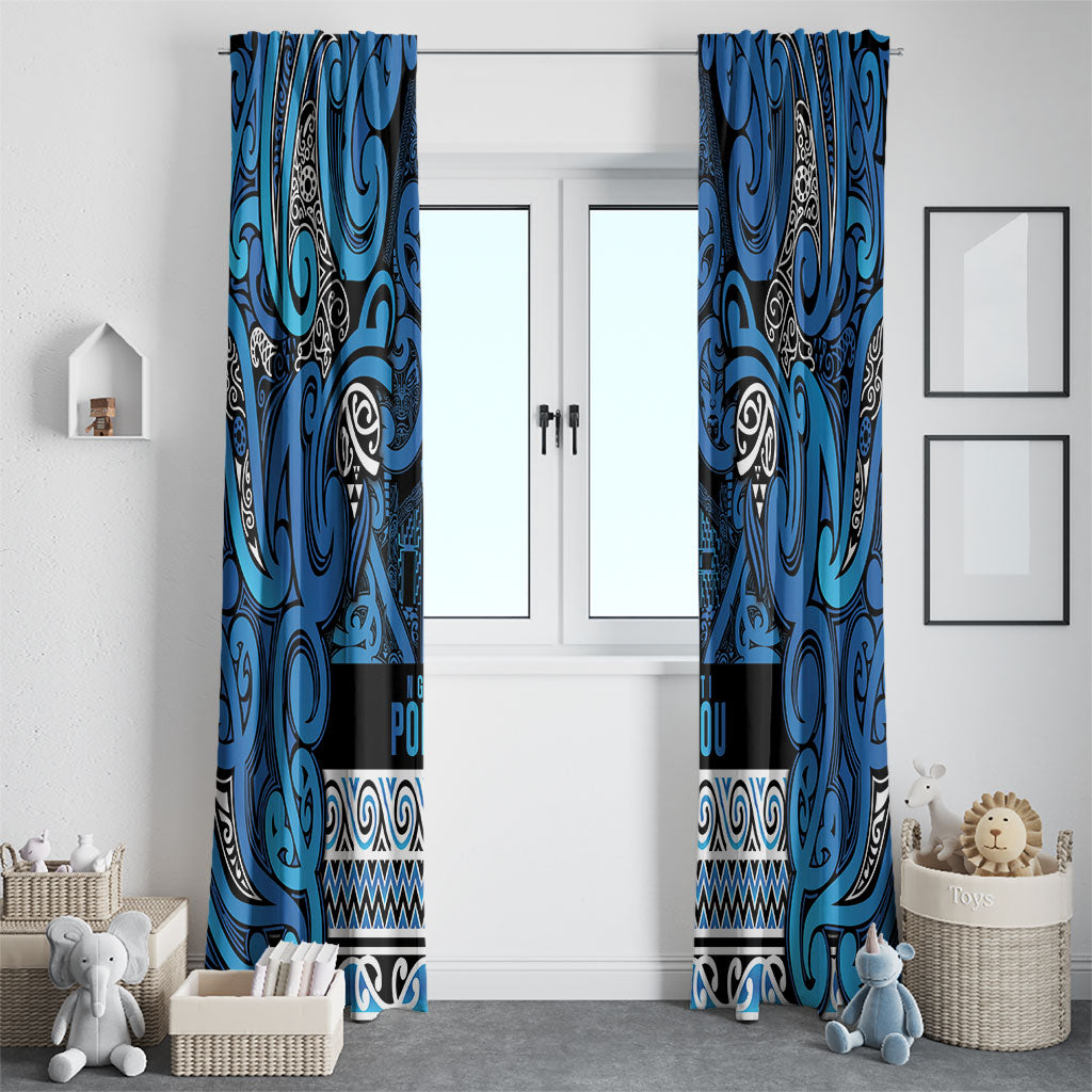 Aotearoa Iwi Ngati Porou Window Curtain Maori Wharenui House Tribal Pattern LT9 - Polynesian Pride