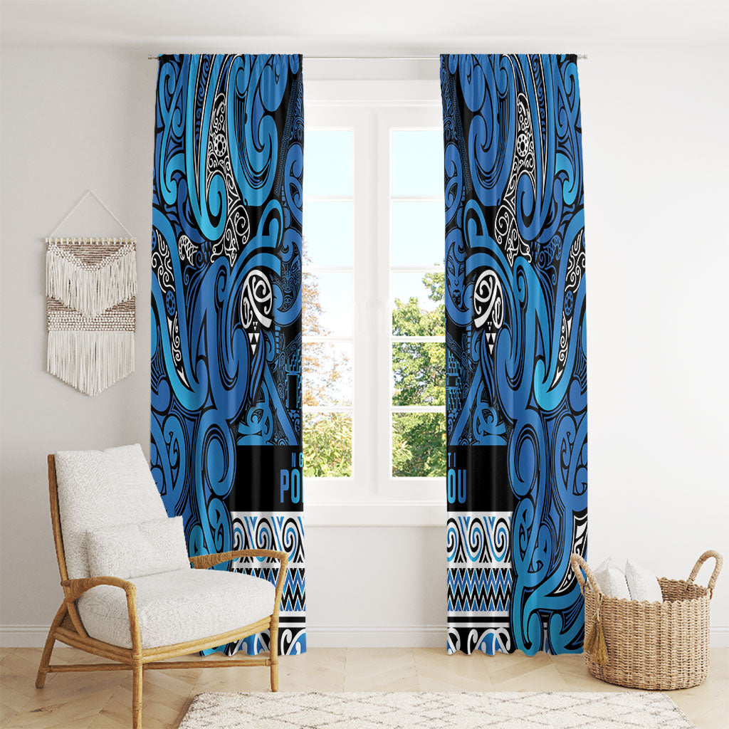 Aotearoa Iwi Ngati Porou Window Curtain Maori Wharenui House Tribal Pattern LT9 - Polynesian Pride
