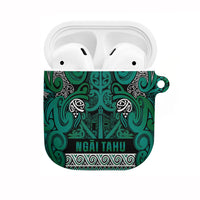 Aotearoa Iwi Ngai Tahu AirPods Case Maori Wharenui House Tribal Pattern LT9 Turquoise - Polynesian Pride