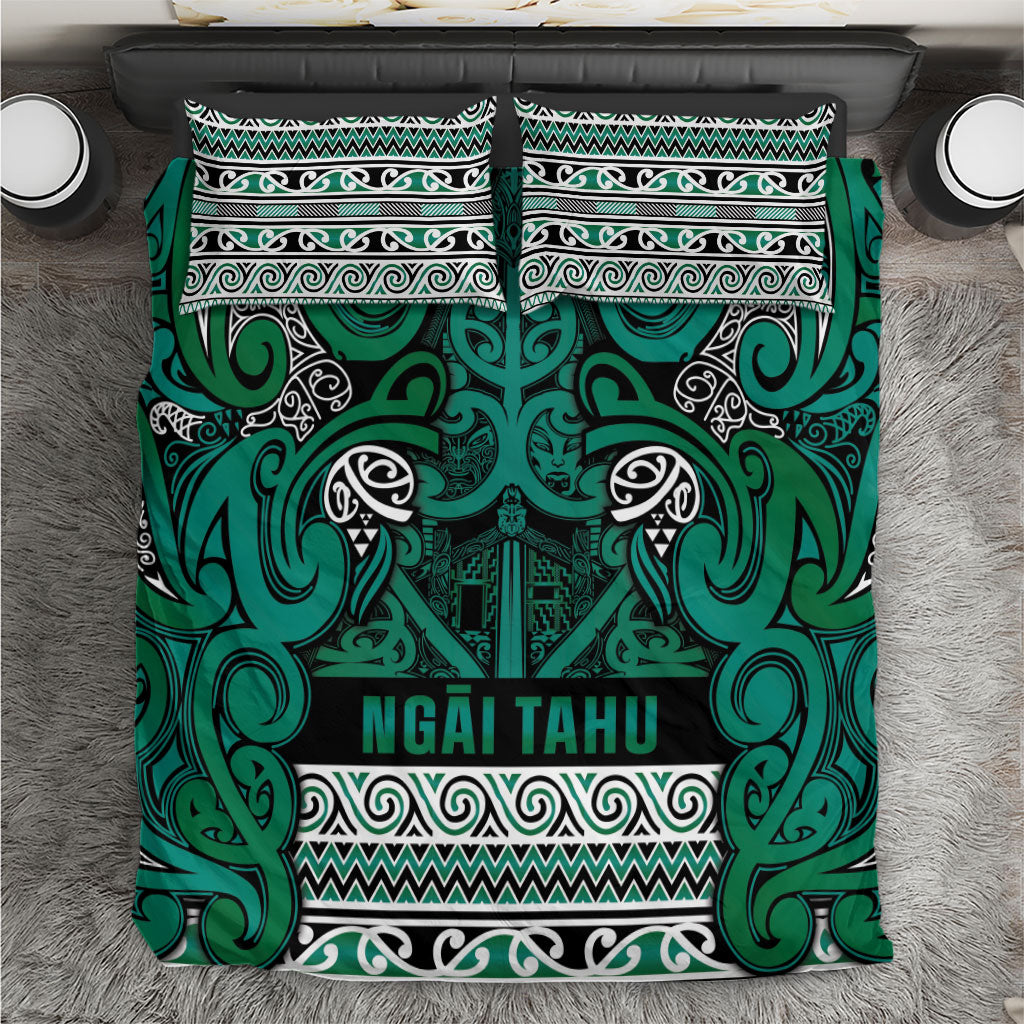 Aotearoa Iwi Ngai Tahu Bedding Set Maori Wharenui House Tribal Pattern LT9 Turquoise - Polynesian Pride