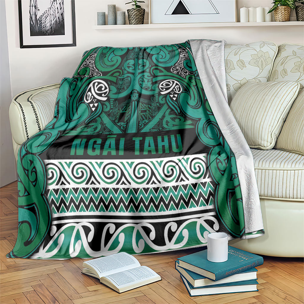 Aotearoa Iwi Ngai Tahu Blanket Maori Wharenui House Tribal Pattern LT9 Turquoise - Polynesian Pride