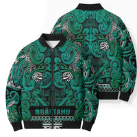 Aotearoa Iwi Ngai Tahu Bomber Puffer Jacket Maori Wharenui House Tribal Pattern LT9 - Polynesian Pride
