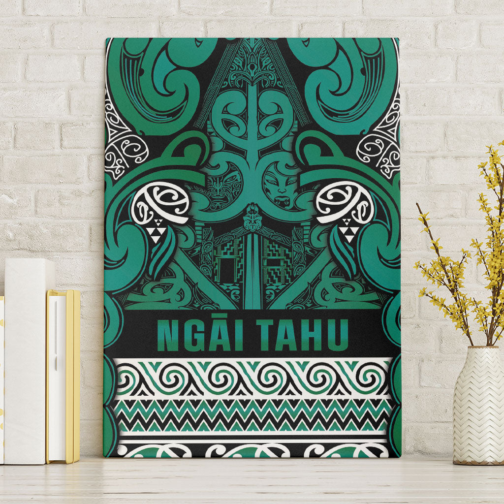 Aotearoa Iwi Ngai Tahu Canvas Wall Art Maori Wharenui House Tribal Pattern LT9 Without Frame Turquoise - Polynesian Pride