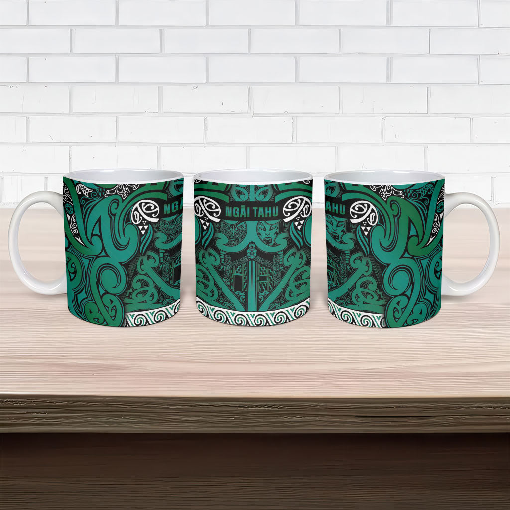 Aotearoa Iwi Ngai Tahu Ceramic Mug Maori Wharenui House Tribal Pattern LT9 - Polynesian Pride
