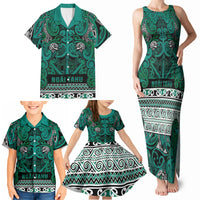 Aotearoa Iwi Ngai Tahu Family Matching Tank Maxi Dress and Hawaiian Shirt Maori Wharenui House Tribal Pattern LT9 - Polynesian Pride
