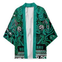 Aotearoa Iwi Ngai Tahu Kimono Maori Wharenui House Tribal Pattern LT9 Unisex Turquoise - Polynesian Pride