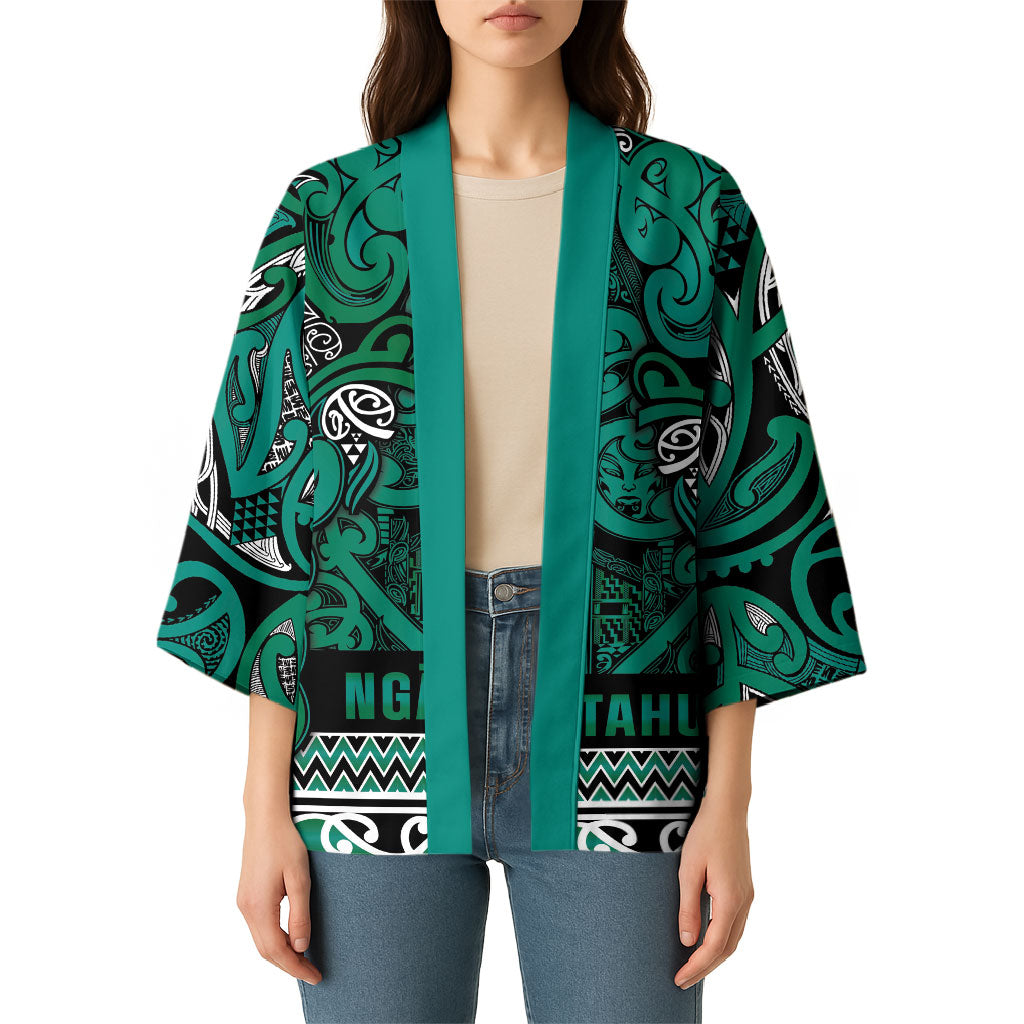Aotearoa Iwi Ngai Tahu Kimono Maori Wharenui House Tribal Pattern LT9 - Polynesian Pride