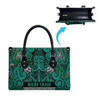 Aotearoa Iwi Ngai Tahu Leather Bag Maori Wharenui House Tribal Pattern LT9 - Polynesian Pride