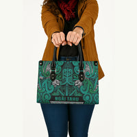 Aotearoa Iwi Ngai Tahu Leather Bag Maori Wharenui House Tribal Pattern LT9 - Polynesian Pride