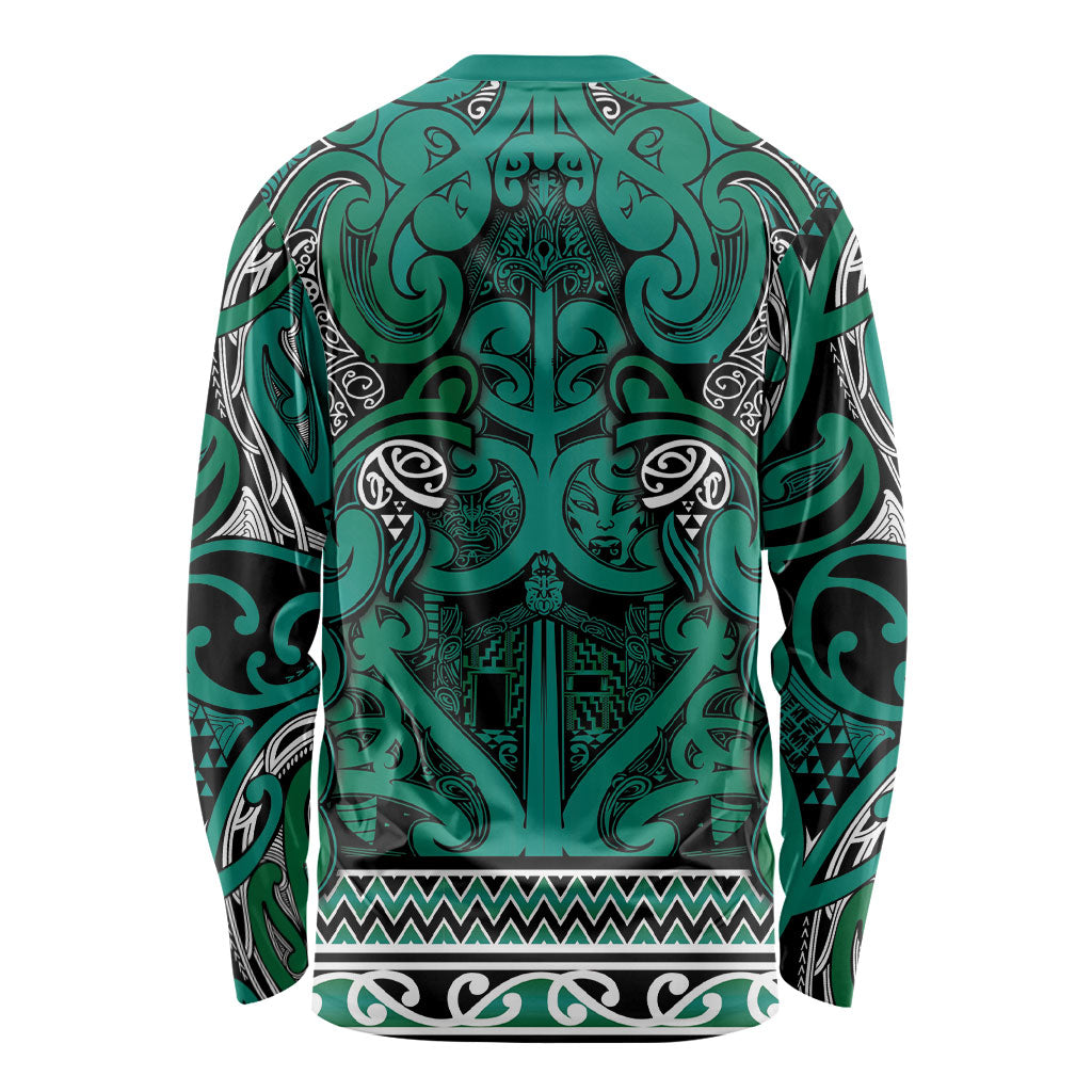 Aotearoa Iwi Ngai Tahu Long Sleeve Shirt Maori Wharenui House Tribal Pattern LT9 - Polynesian Pride