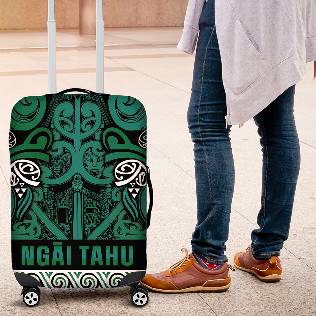 Aotearoa Iwi Ngai Tahu Luggage Cover Maori Wharenui House Tribal Pattern LT9 Turquoise - Polynesian Pride