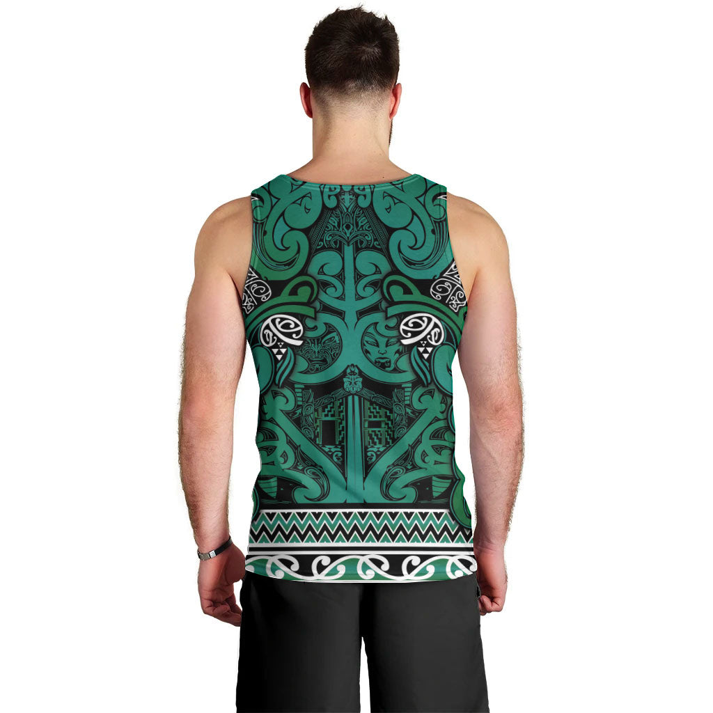 Aotearoa Iwi Ngai Tahu Men Tank Top Maori Wharenui House Tribal Pattern LT9 - Polynesian Pride