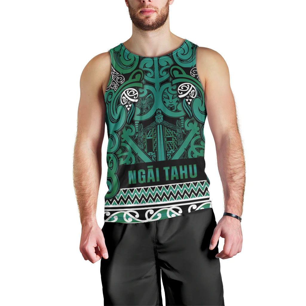 Aotearoa Iwi Ngai Tahu Men Tank Top Maori Wharenui House Tribal Pattern LT9 - Polynesian Pride
