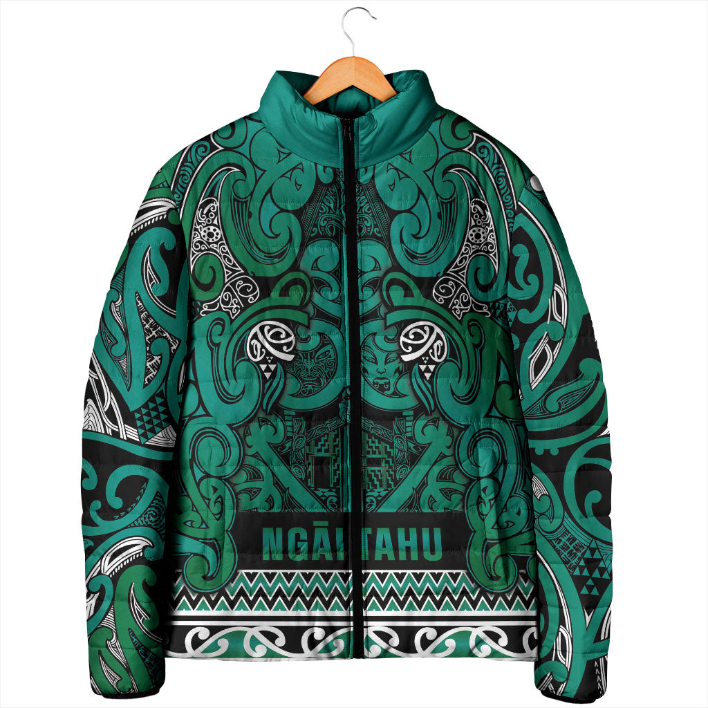 Aotearoa Iwi Ngai Tahu Padded Jacket Maori Wharenui House Tribal Pattern LT9 - Polynesian Pride