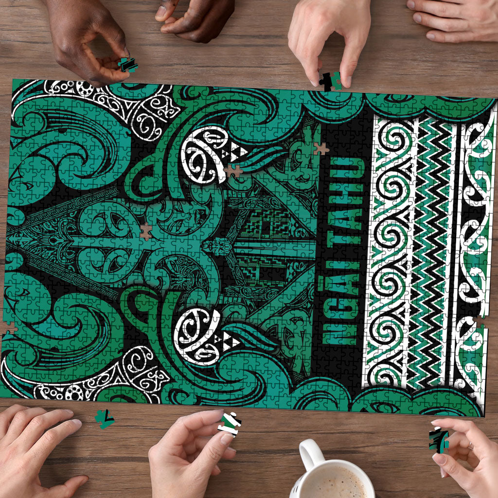 Aotearoa Iwi Ngai Tahu Puzzle Maori Wharenui House Tribal Pattern LT9 - Polynesian Pride