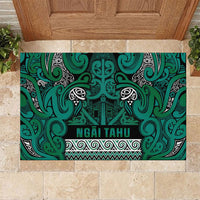 Aotearoa Iwi Ngai Tahu Rubber Doormat Maori Wharenui House Tribal Pattern LT9 Turquoise - Polynesian Pride