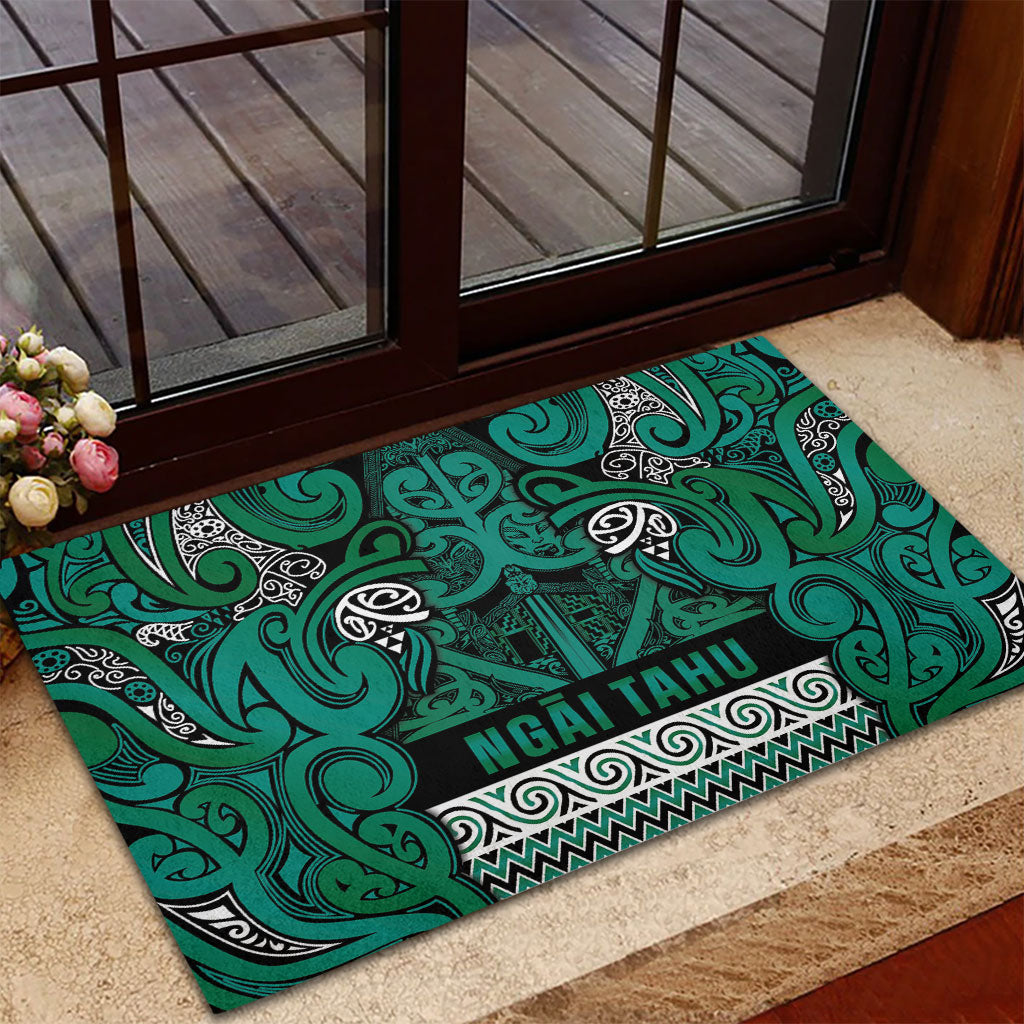 Aotearoa Iwi Ngai Tahu Rubber Doormat Maori Wharenui House Tribal Pattern LT9 - Polynesian Pride