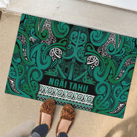 Aotearoa Iwi Ngai Tahu Rubber Doormat Maori Wharenui House Tribal Pattern LT9 - Polynesian Pride