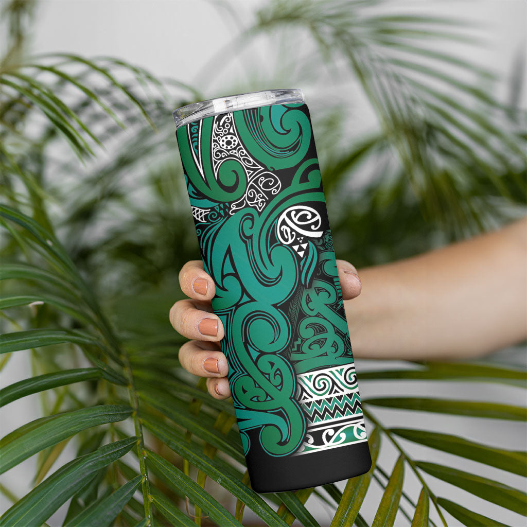 Aotearoa Iwi Ngai Tahu Skinny Tumbler Maori Wharenui House Tribal Pattern LT9 - Polynesian Pride