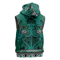 Aotearoa Iwi Ngai Tahu Sleeveless Hoodie Maori Wharenui House Tribal Pattern LT9 - Polynesian Pride