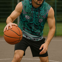 Aotearoa Iwi Ngai Tahu Sleeveless Hoodie Maori Wharenui House Tribal Pattern LT9 - Polynesian Pride